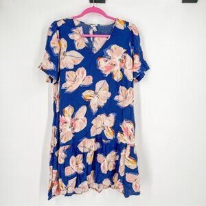 Target A New Day Blue Floral Short Sleeve Dress